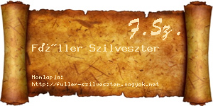 Füller Szilveszter névjegykártya